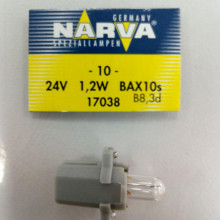 Лампа автомобильная 17038 NARVA (BAX 10s) 24V-1,2W (10113100/051114/0051779)