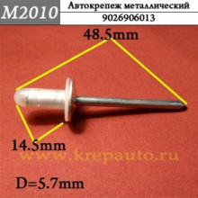 Автокрепеж металлический заклепка AN3-M2010