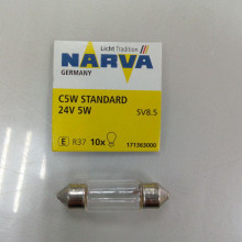 Лампа автомобильная 17136 NARVA C5W STANDARD 24V 5W SV8.5