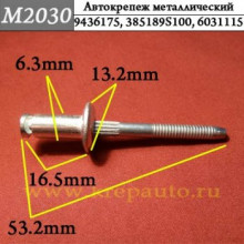 Автокрепеж металлический заклепка AN3-M2030